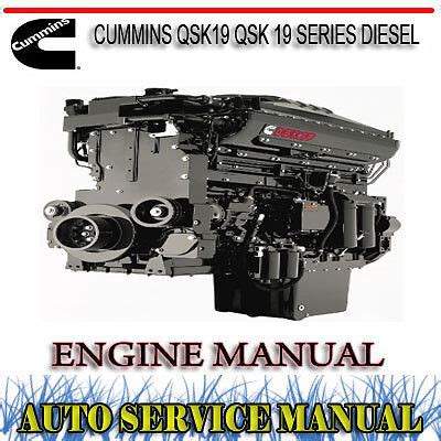 Cummins qsk19 qsk 19 series diesel engine service manual. - Frog and toad are friends activity guide.