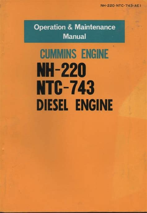 Cummins service manual for engine ntc 743. - Manual técnico del motor hyundai theta.