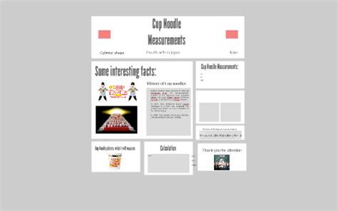 Cup Noodle Measurements by - Prezi