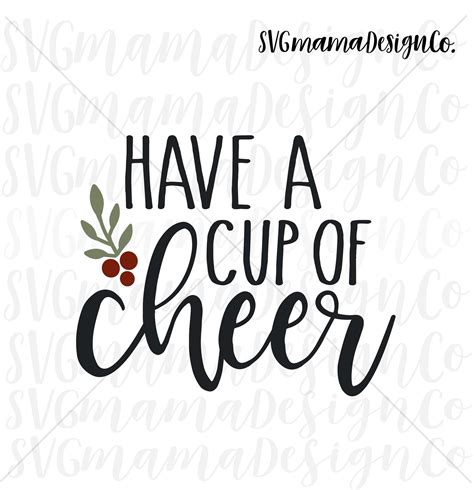 Cup of Cheer Svg - Etsy Canada