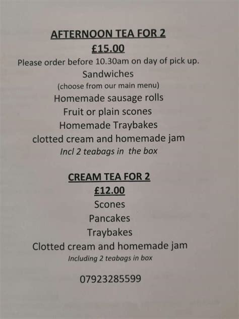 Cupar tearoom restaurant menu - Restaurant Guru