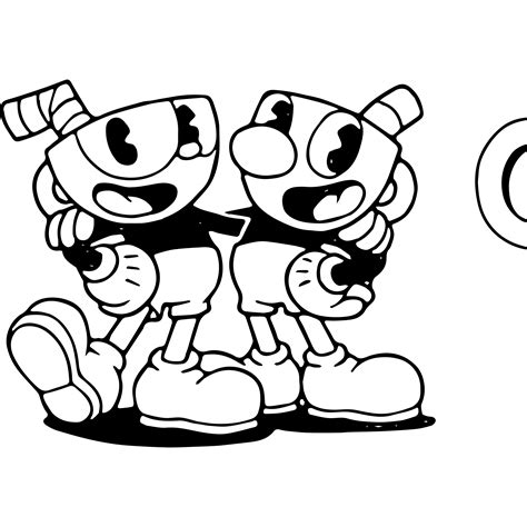 Bosses, Cuphead and Mugman. Print for free. Cuphead is a game in the genre of arcade and action in the style of the 30s. In the story, the main characters brothers Cuphead and Mugman wanted to play with the devil, but lost. Now they have to fight with monsters in order to repay his debt. Cuphead and Mugman fight against the boss. . 