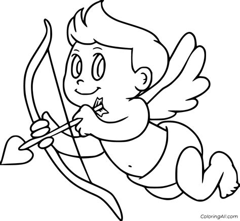 Cupid With Arrow Pages Coloring Pages