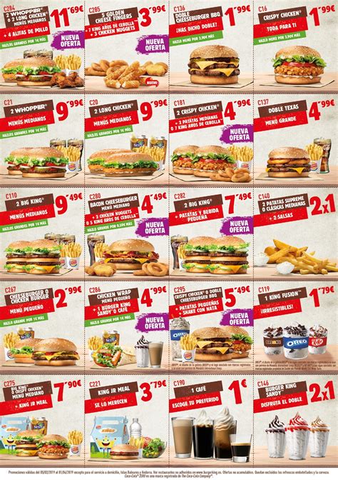 4/5 - (23 votes) Ofertas y Cupones Burger King Enero 2022. Tenemos para ti los últimos cupones de Burger King para que puedas ahorrar en tus pedidos en los restaurantes de la franquicia. Tanto para hamburguesas sueltas, como para los menús completos, helados y bebidas disfrutaras de unos precios mucho más bajos de los habituales.. 