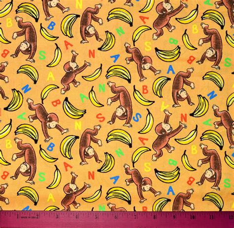 Curious George Fabric by the Yard - Etsy