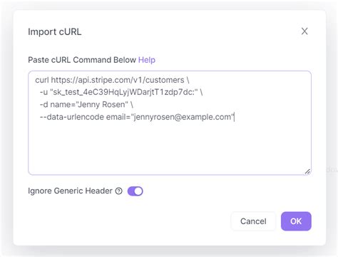 Curl authentication header.  API keys should be securely loaded from an environment var...