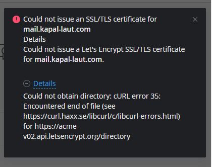 Curl error 35. 1 (x86_64-unknown-linux-gnu) libcurl/7. 20. g.  Before ver...