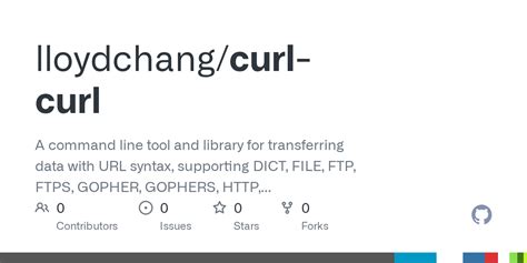 Curl github download. 5.  A command line tool and library for transferring data w...