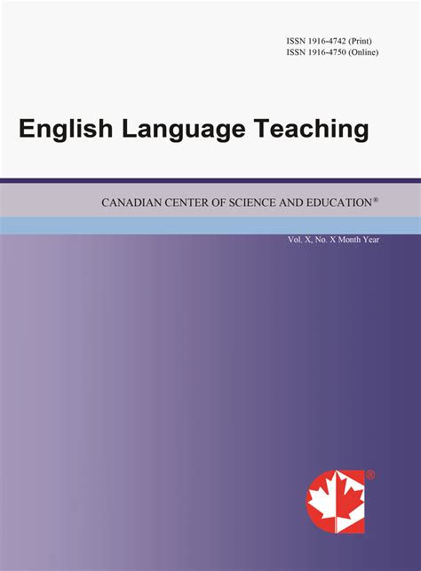 Current English Language Teaching CCSE - ccsenet.org