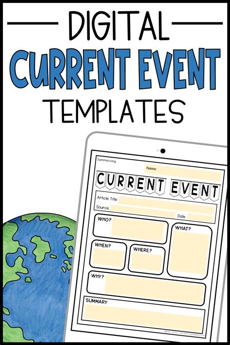 Current Event Templates and Worksheets in 2020 Reading comprehension