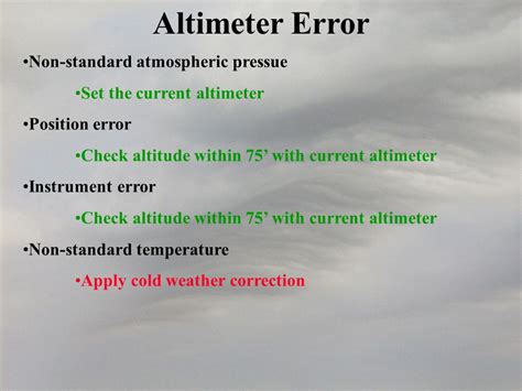 Current altimeter.  The standard temperature at sea level is 15 degrees ...