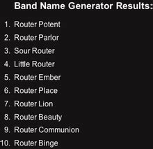 Current bands with the techiest names Network World