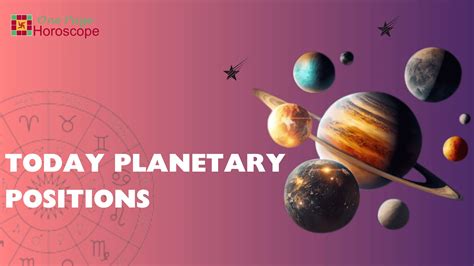 Current planetary positions and predictions.  This page lists Planetary Positions...
