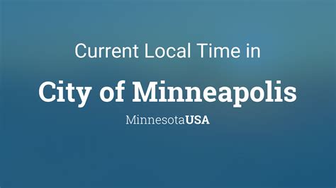 Current time in usa minneapolis. Starts On March 10, 2024 at 02:00 AM. Set Your Clock. Ahead 1 hour. Ends On November 3, 2024 at 02:00 AM. Set Your Clock. Back 1 hour. Receive DST reminders for Minnesota, United States. 