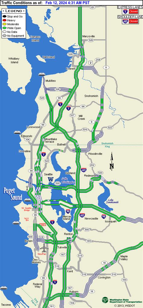 Current traffic in Seattle, United States - HERE WeGo