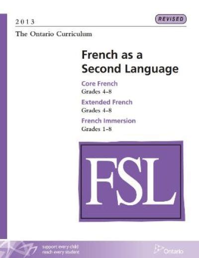 Curriculum French as a Second Language - University …