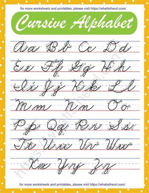 Cursive Alphabet A To Z Pdf Download Printable Cursive Alphabet Free!
