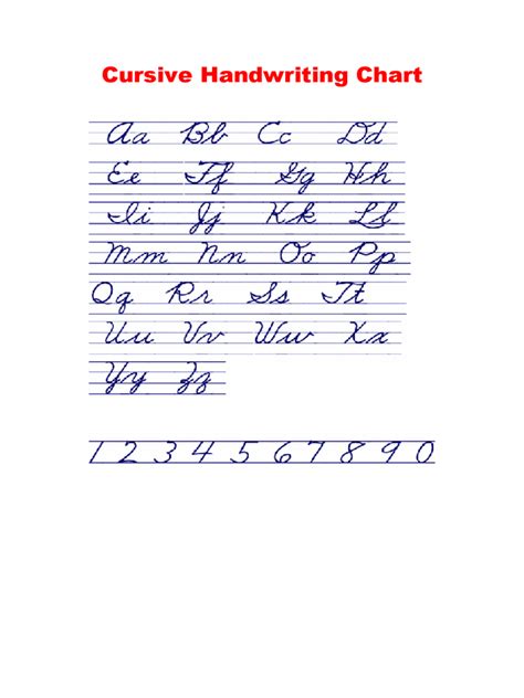 Cursive Alphabet Chart 3 Free Templates in PDF, Word, Excel Download