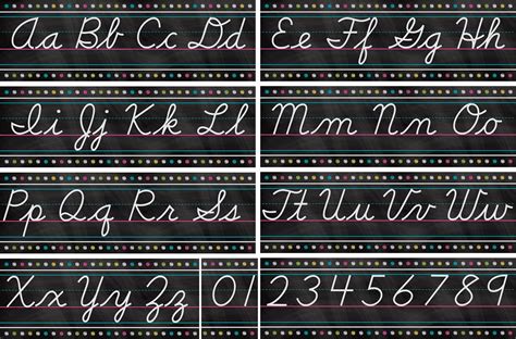 Cursive Alphabet Display