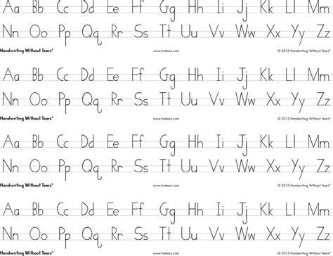 Cursive Alphabet Handwriting Without Tears Download Printable Cursive Alphabet Free!