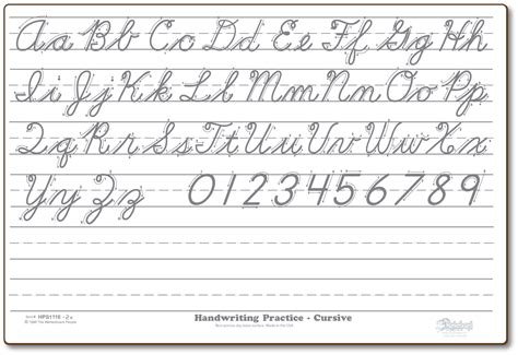 Cursive Alphabet Usa