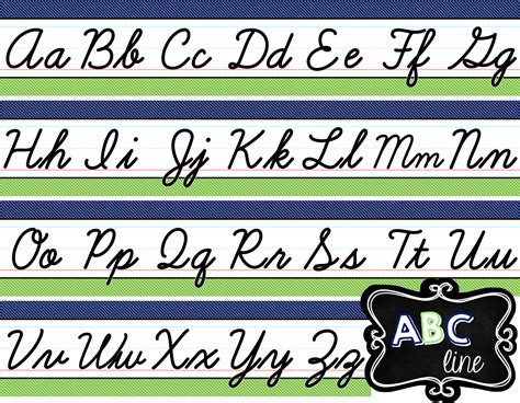 Cursive Alphabet Wall Strip Download Printable Cursive Alphabet Free!