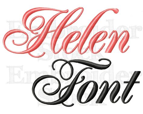 Cursive Embroidery Font Design Embroidery Monogram Font Design Etsy