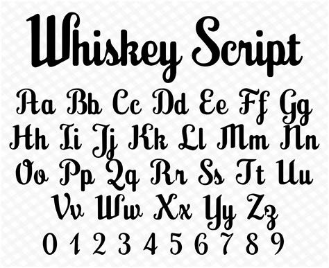 Cursive Font Whiskey Font Vintage Script Whiskey Cursive Font Etsy Canada
