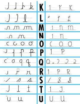 Cursive Hwt Handwriting Without Tears Reference Sheets Charts Step By Step