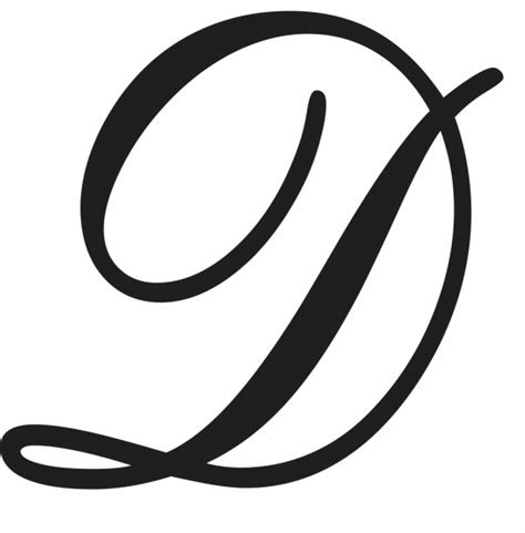 Cursive Letter D Psfont tk