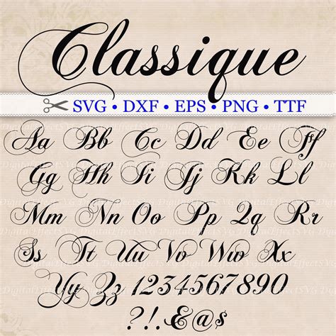 Cursive Monogram Font Elegant Cursive Font Cursive Calligraphy
