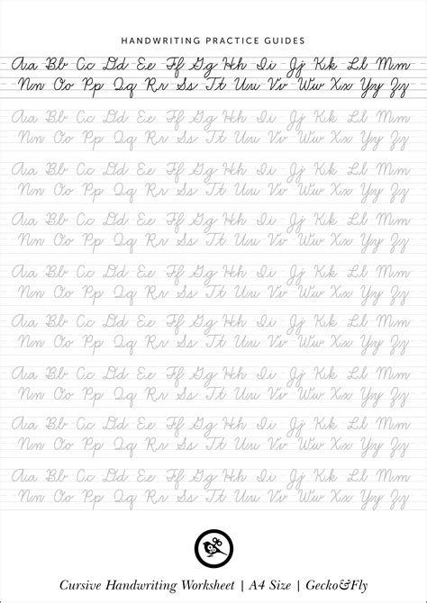 Cursive Penmanship Practice
