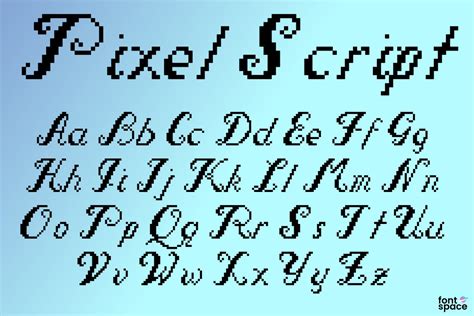 Cursive Pixel Font