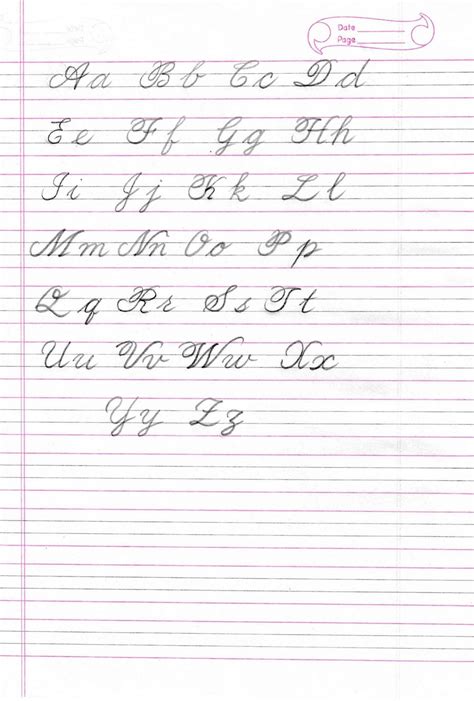 Cursive Writing A To Z Worksheets