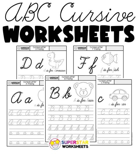 Cursive Writing Practice Worksheets Superstar Worksheets Worksheets