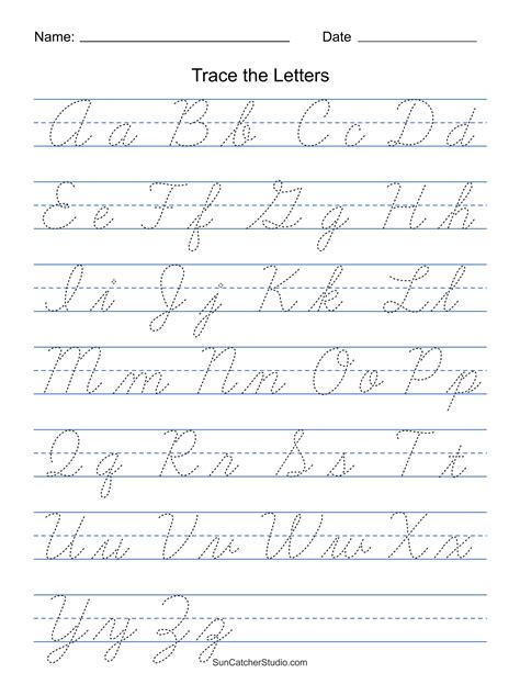 Cursive Writing Worksheets Free Printable