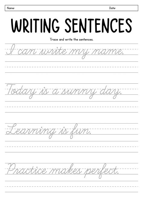 Cursive writing sentence practice.  Jan 8, 2026 · Discover a variety of cursive writing...