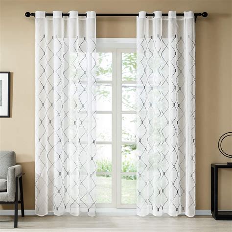 Tony's collection White Sheer Curtains 96 Inches Long 2 Panels, Extra Long for Living Room, Pocket Top Voile Sheer Curtains Window Treatment for Patio/French Door(34x95 Inch, White,2 Panels) Polyester. 4.6 out of 5 stars 699. $10.99 $ 10. 99. 15% coupon applied at checkout Save 15% with coupon.. 