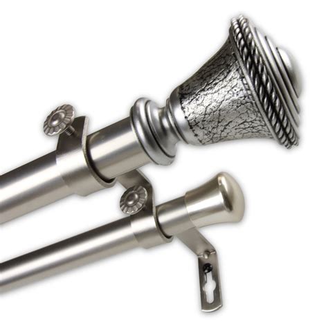 The adjustable curtain rod is the perfect minimalistic accent for your rustic or industrial space. The set features an adjustable rod and versatile, updated cap finials that can accompany a multitude of curtain designs. The set comes with a single rod, 2 finials, and all the mounting hardware. .... 