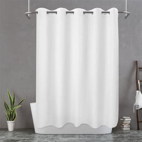 The liner is sized at 54 in. x 78 in. to fit stall-sized shower enclosures, and it includes 2-anti-draft clips to keep out drafts. View Product 70 in. x 72 in. White Microfiber Soft Touch Seersucker Design Shower Curtain Liner . Curtains 54 x 72