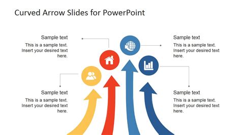 Curved Arrows PowerPoint Template SlideModel