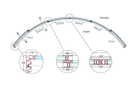 Curved sliding gate track.  Sliding doors, whether curved or Glass Shower...