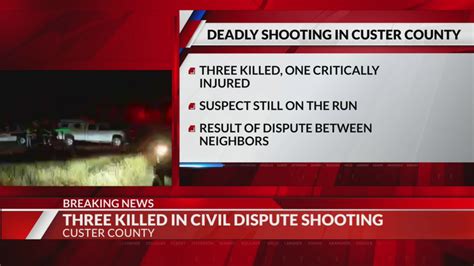 Custer County shooting leaves 3 dead, 1 injured; suspect identified
