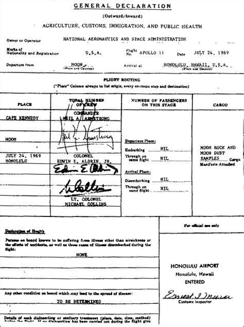 Custom Declaration Form K2 APPENDIX C Sample U.S. Customs