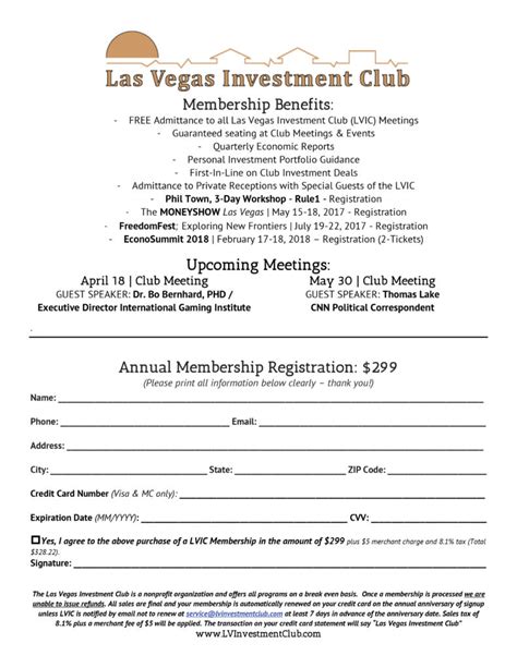 Custom Design Forms for Club Membership Info & Registration Form