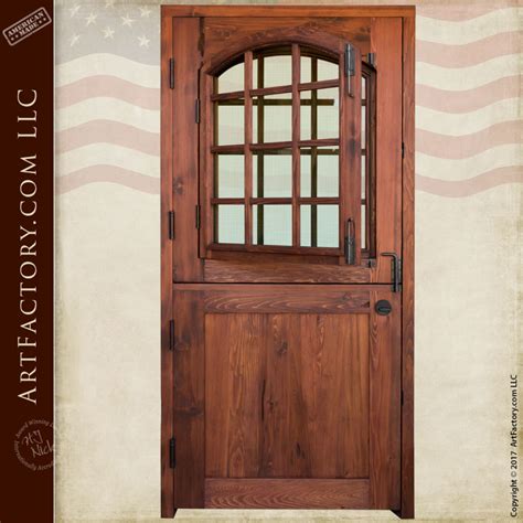 Custom Dutch Door: Solid Wood Entry Door With 12 Pane Glass Window