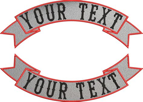 Custom Embroidered Motorcycle Rocker Banner Patch