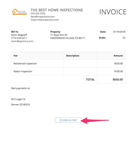 Custom Invoice Text and Invoice PDFs The Official Spectora Blog
