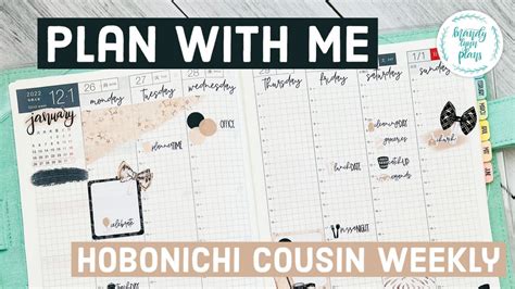 Custom Journal Kit Weekly Hobonichi A5 Cousin Plan with Me ...