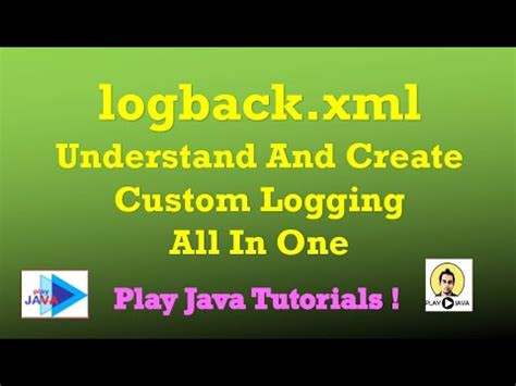 Custom Log Files logback.xml Understanding - YouTube